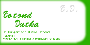 botond dutka business card